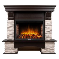 Каминокомплект Firelight Pietra Nuovo 30 с очагом Electrolux EFP/P-3020LS сланец белый/шпон темный дуб